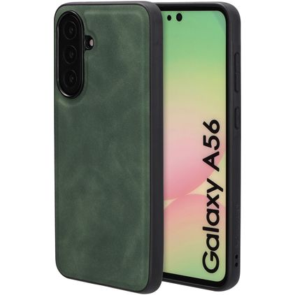 Mobiparts Classic Samsung Galaxy A56 MagSafe TPU / Skóra ekologiczna Etui plecki - Emerald Green