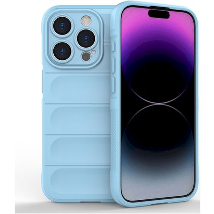 Mobigear Bumpy iPhone 15 Pro TPU flexível Capa traseira - Azul
