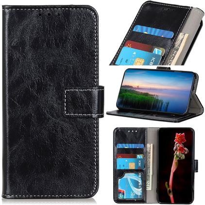 Mobigear Basic iPhone 13 Pro Max Etui z klapką typu portfel - Czarny