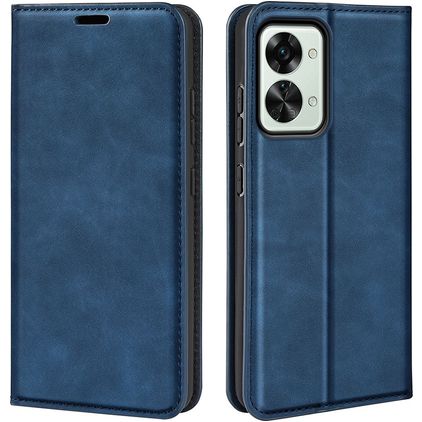 Mobigear Retro Slim OnePlus Nord 2T 5G Cover a libro portafoglio - Blu scuro