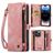 CaseMe 008 iPhone 14 Pro Capa livro 2 em 1 com capa traseira amovível Carteira - Rosa