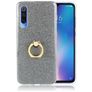Mobigear Glitter Ring Xiaomi Mi 9 TPU flexível Capa traseira com anel - Preto