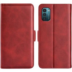 Mobigear Slim Magnet Nokia G21 Cover a libro portafoglio - Rosso