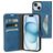 Mobiparts Classic Wallet iPhone 15 Cover a libro portafoglio - Steel Blue