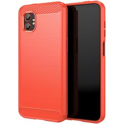 Mobigear Brushed Slim Samsung Galaxy Xcover 7 Pro Flexibel TPU Skal - Röd