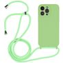 Mobigear Lanyard iPhone 14 Pro Silicona Funda con cuerda - Verde