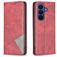 Mobigear Rhombus Slim Samsung Galaxy A27 Wallet case - Red