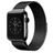 Mobigear Style Loop Pasek Bransoleta mediolańska do Apple Watch Zapięcie magnetyczne - 42/41/40/38 mm - Czarny