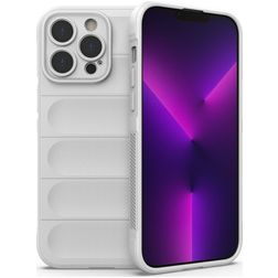 Mobigear Bumpy iPhone 14 Pro Max Fleksibel TPU Bagsidecover - Hvid