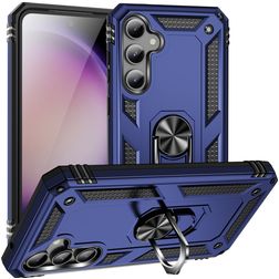 Mobigear Armor Ring Samsung Galaxy S23 FE Plástico rígido Capa traseira Antichoque com anel - Azul
