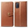Mobigear Snap Button OPPO A52 Wallet case - Cognac