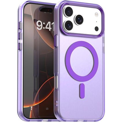 Mobigear Shockproof iPhone 18 Pro Max MagSafe Plástico rígido Capa traseira - Roxo