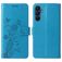 Mobigear Flowers Samsung Galaxy A16 Wallet case - Blue