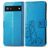 Mobigear Clover Google Pixel 6a Funda tipo libro Cartera - Azul