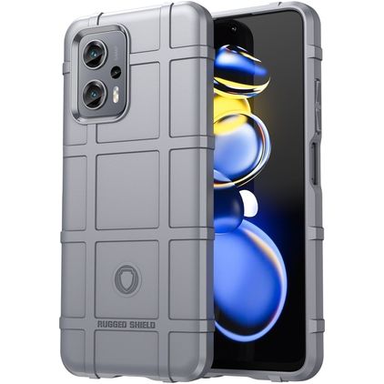Mobigear Rugged Shield POCO X4 GT Elastyczne TPU Etui plecki Wstrząsoodporne - Szary