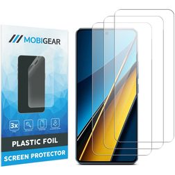 Mobigear POCO X6 Protector de pantalla Film - Compatible con fundas (pack de 3)