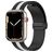 Mobigear Stripe Mag Silikone Apple Watch Urrem Magnetlås - 42/41/40/38 mm - Sort / Hvid
