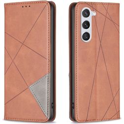 Mobigear Rhombus Slim Samsung Galaxy S23 Pungetui - Brun