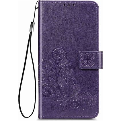 Mobigear Clover Motorola One Fusion Plus Capa livro Carteira - Roxo