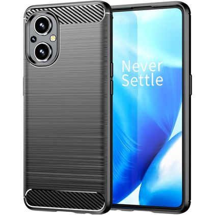 Mobigear Brushed Slim OPPO Reno 7 Lite Joustava TPU Suojakuori - Musta