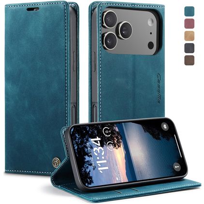 CaseMe 013 iPhone 18 Pro Max Plånboksfodral med sedelfack - Blå