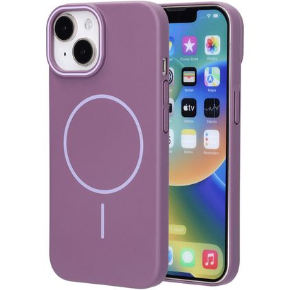 Mobiparts Slim Line iPhone 15 MagSafe Funda Plástico rígido Carcasa - Imperial Purple