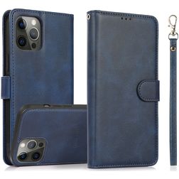 Mobigear Wallet iPhone 16 Pro Max Case Detachable 2-in-1 Wallet Case Wallet - Blue
