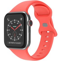 Mobigear Sport Dual Silikon Apple Watch Armband Stiftspänne - 49/46/45/44 mm - Korall