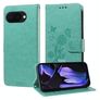 Mobigear Flowers Google Pixel 9a Cover a libro portafoglio - Verde