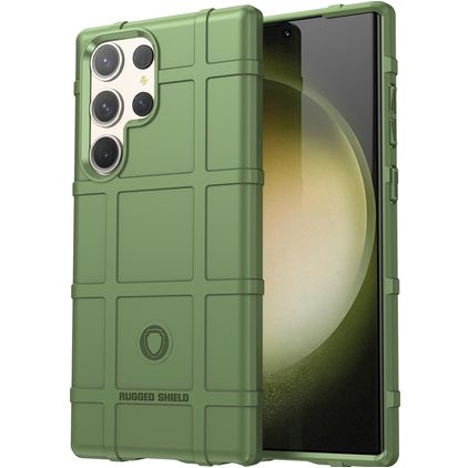 Mobigear Rugged Shield Samsung Galaxy S24 Ultra Elastyczne TPU Etui plecki Wstrząsoodporne - Zielony