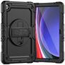 Mobigear SureGrip Xtreme Samsung Galaxy Tab A9 Plus (2023) Pouzdro Plast / Silikon Zadní kryt + Ramenní popruh + Stojánek - Černá