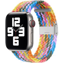 Mobigear Braided Nailon Apple Watch Ranneke Säädettävä taittolukko - 49/46/45/44 mm - Heartbeat