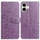 Mobigear Flowers iPhone 17 Knížkové pouzdro Peněženka - Fialová