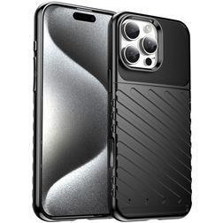Mobigear Groove iPhone 16 Pro Max Fleksibel TPU Bagsidecover - Sort