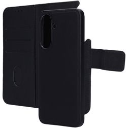 Mobiparts Samsung Galaxy A37 Fodral Äkta läder 2-i-1-plånboksfodral med löstagbart skal med sedelfack - Svart