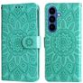 Mobigear Sunflower Samsung Galaxy S26 Wallet case - Green