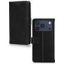 Mobilize Wallet iPhone 18 Pro Max Piel auténtica Funda tipo libro Cartera - Negro