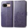 Mobigear Clover Google Pixel 8a Capa livro Carteira - Roxo
