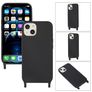 Mobigear Lanyard iPhone 14 Plus Silikone Cover med snor - Sort
