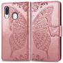 Mobigear Butterfly Samsung Galaxy A40 Etui z klapką typu portfel - Różowe złoto
