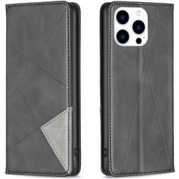 Mobigear Rhombus Slim iPhone 15 Pro Funda tipo libro - Negro