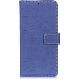 Mobigear Croco Samsung Galaxy A52s 5G Lompakkokotelo + Setelitasku - Sininen