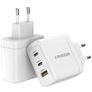 Mobilize Triple USB / USB-C Laddare Power Delivery 65W - Vit