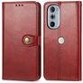 Mobigear Snap Button Motorola Edge 30 Pro Etui z klapką typu portfel - Czerwony