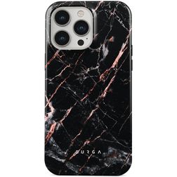 Burga Tough iPhone 15 Pro Hard Case Back cover Shockproof - Rose Gold Marble