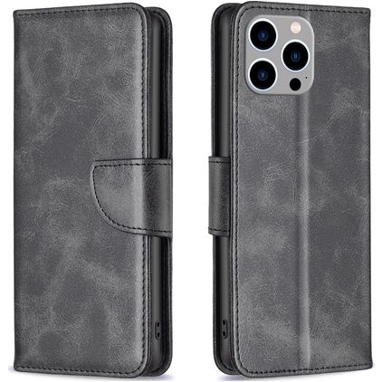 Mobigear Excellent iPhone 15 Pro Max Pungetui med Seddelrum - Sort