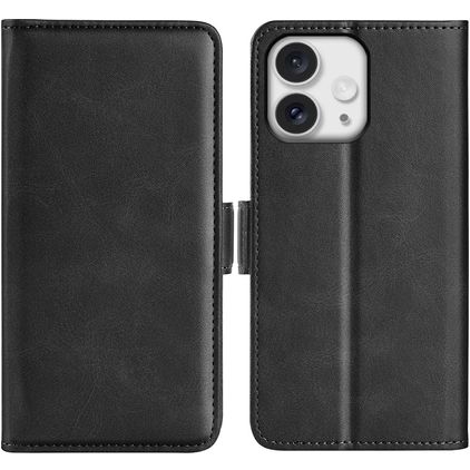 Mobigear Slim Magnet iPhone 16 Pro Lompakkokotelo + Setelitasku - Musta