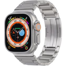Mobigear Berlin Steel Apple Watch Strap Butterfly closure - 42/41/40/38 mm - Silver