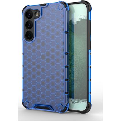 Mobigear Honeycomb Samsung Galaxy S23 Plus Funda Plástico rígido Carcasa Antigolpes - Azul