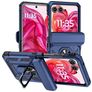 Mobigear Armor Ring Motorola Razr 50 Hard Case Back cover Shockproof with Ring Holder - Blue